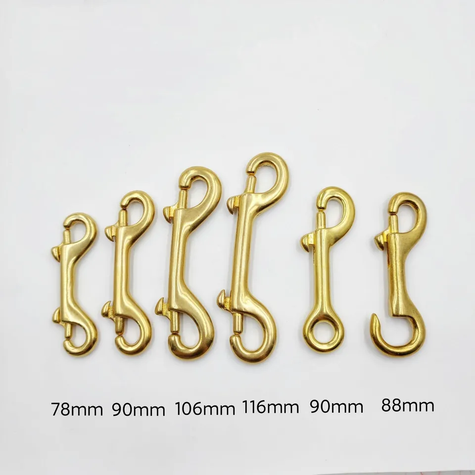 brass backpack snap hook double head dog hook