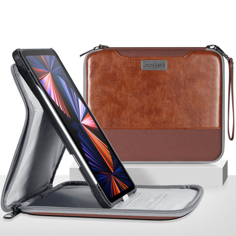 [ 360 Rotating ] Waterproof Universal Leather Laptop Bag 360 Rotating Leather Case For Ipad Air 2 9.7 / 10.2 / 10.9 / 11 Inch