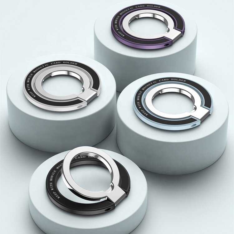 2023 new custom logo for magsafe aluminum alloy mobile phone finger grip ring holder magnetic phone ring holder