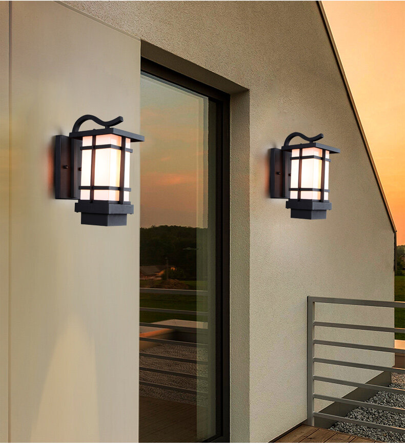 black outdoor wall lighting