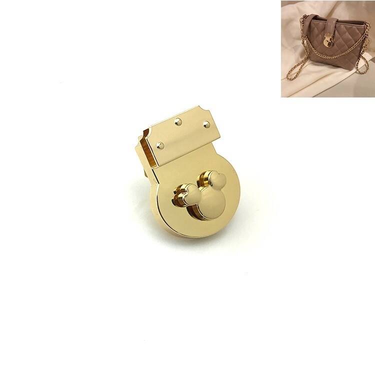 Fashion Metal Bag accessory hardware leather bag locks handbags Clutch lock