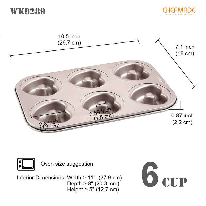 heart shaped donut pan, 6 cavity donut pan