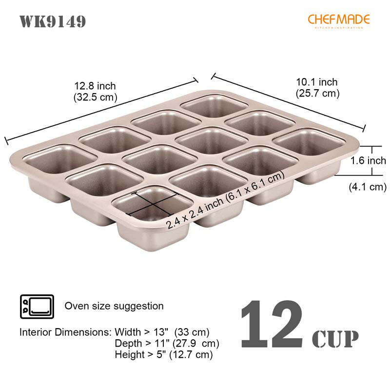 12 cup brownie pan, 12 cup square brownie pan, 12 square brownie pan