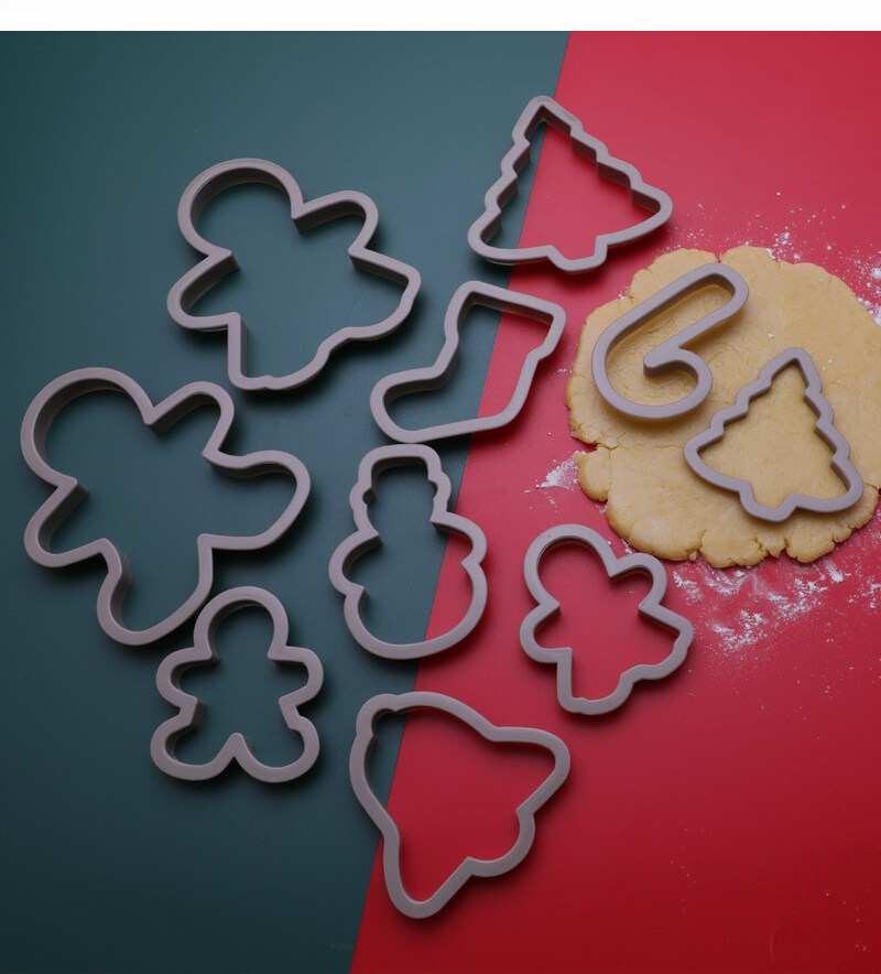 10pcs christmas plastic cookie cutters