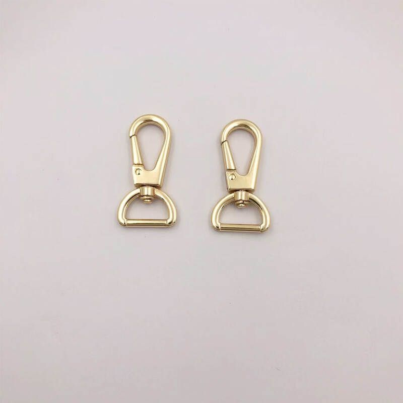 Custom Bag Hardware Accessories 15mm Dog Collar Rotating Clasp Zinc Alloy Lanyard Hook Buckle D Ring Swivel Snap Hook