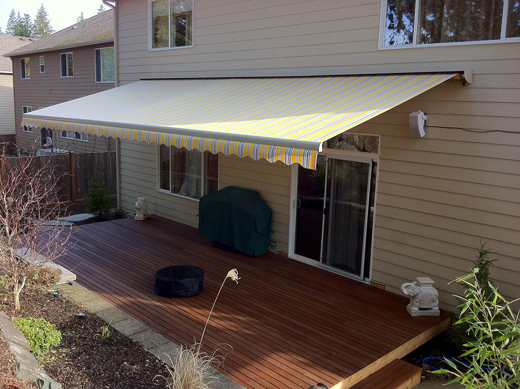 Custom Outdoor Retractable Commercial Motorized Awning