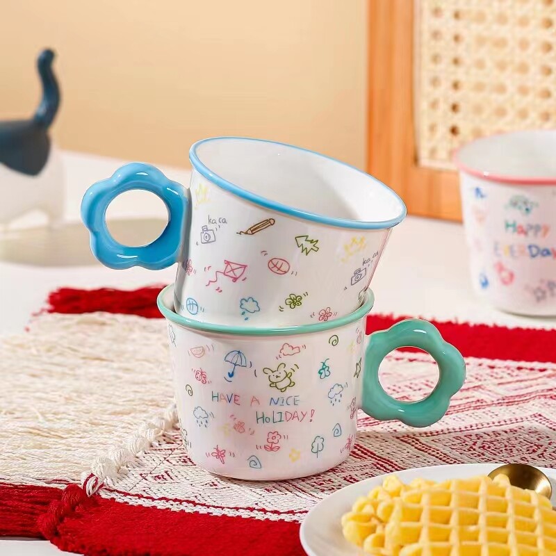 ceramic mug manufacturer,mug flower design,ceramic milk mug