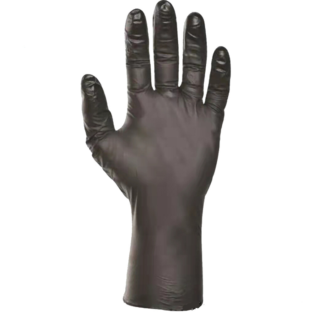 Black industrial nitrile gloves
