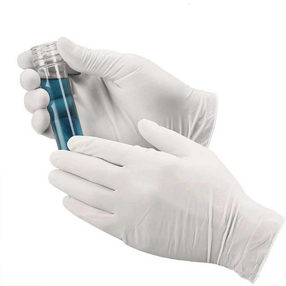 Chemical resistant latex gloves