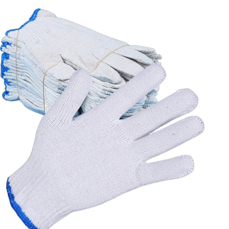 Cotton knitted gloves