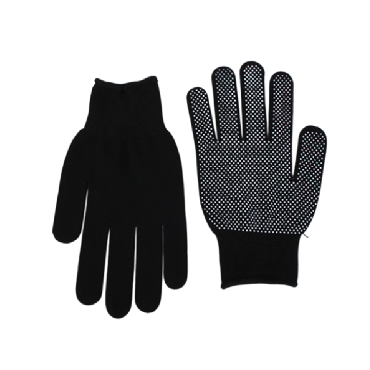 Black dot work gloves
