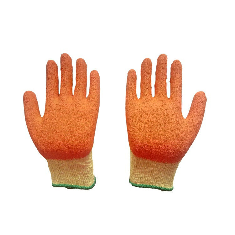 Coated knit gloves