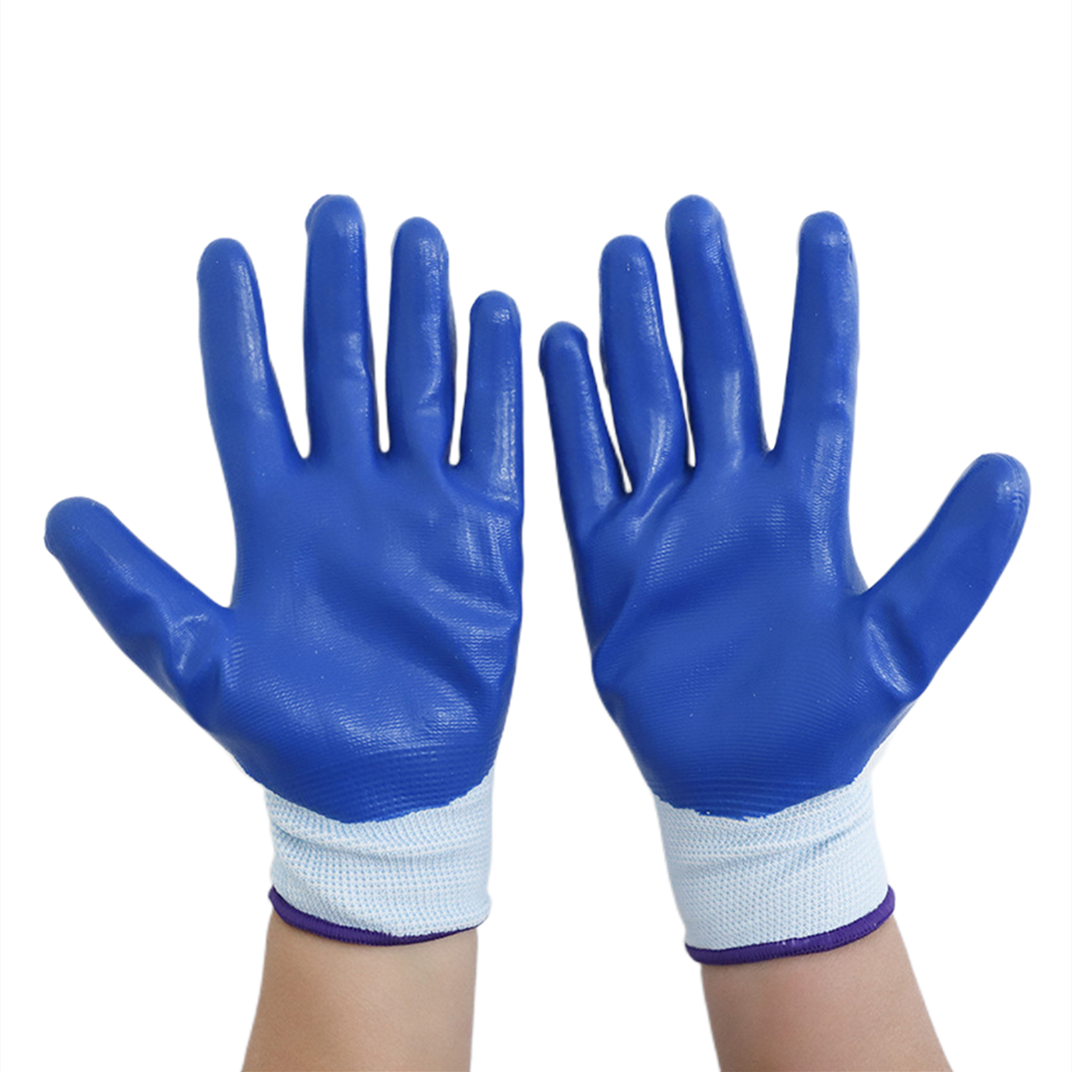 Coated cotton gloves