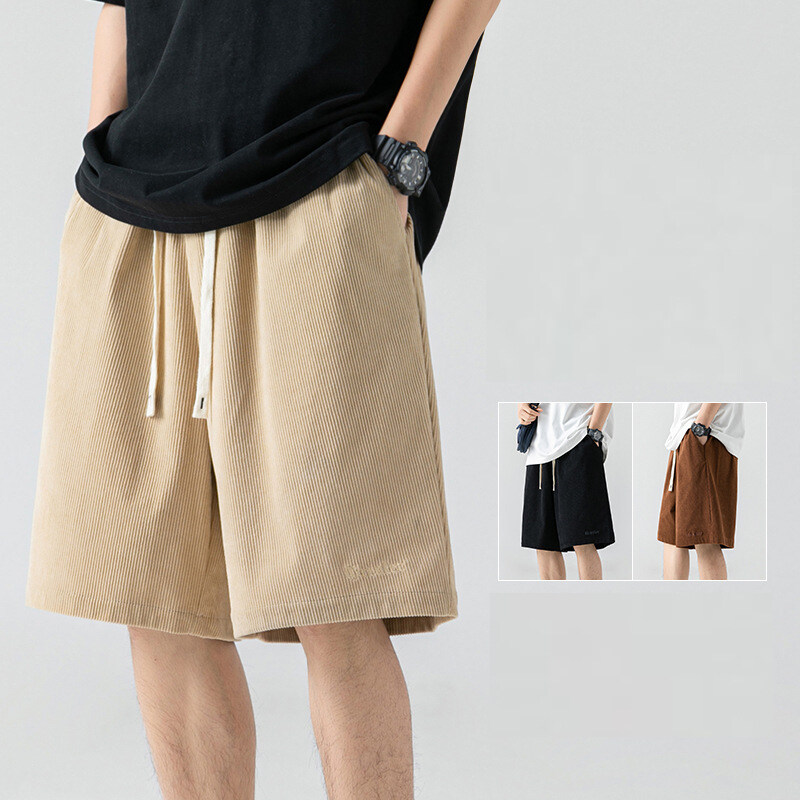 Wholesale Custom Oversize Corduroy Casual Shorts For Men