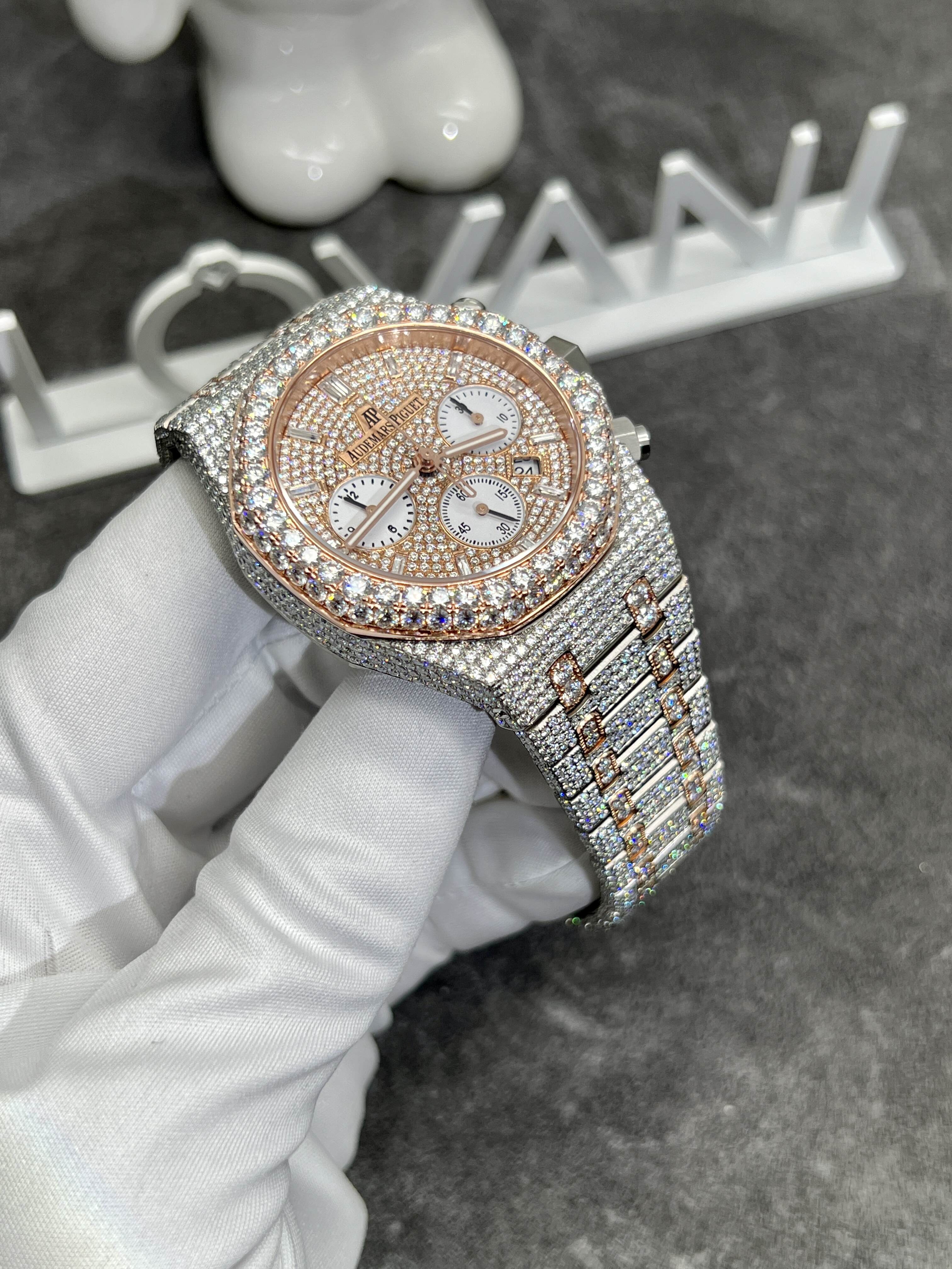 ap royal oak moissanite  watch 26322OR  for man