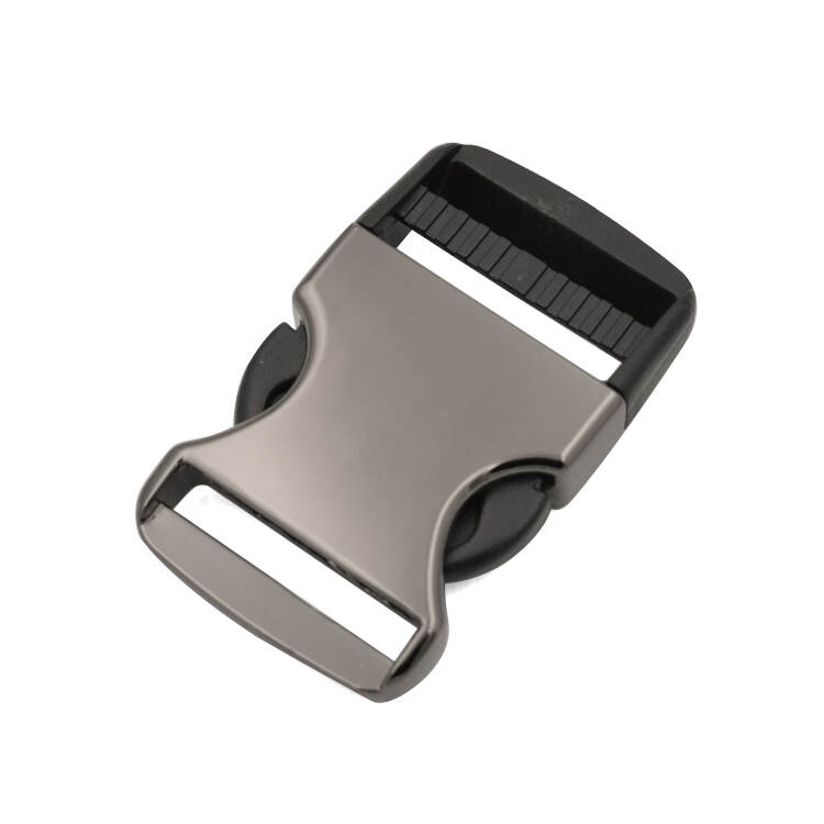 Custom size metal side release buckle double adjustable buckle for 32mm strap