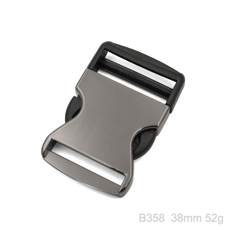 Custom size metal side release buckle double adjustable buckle for 1.5 inch strap