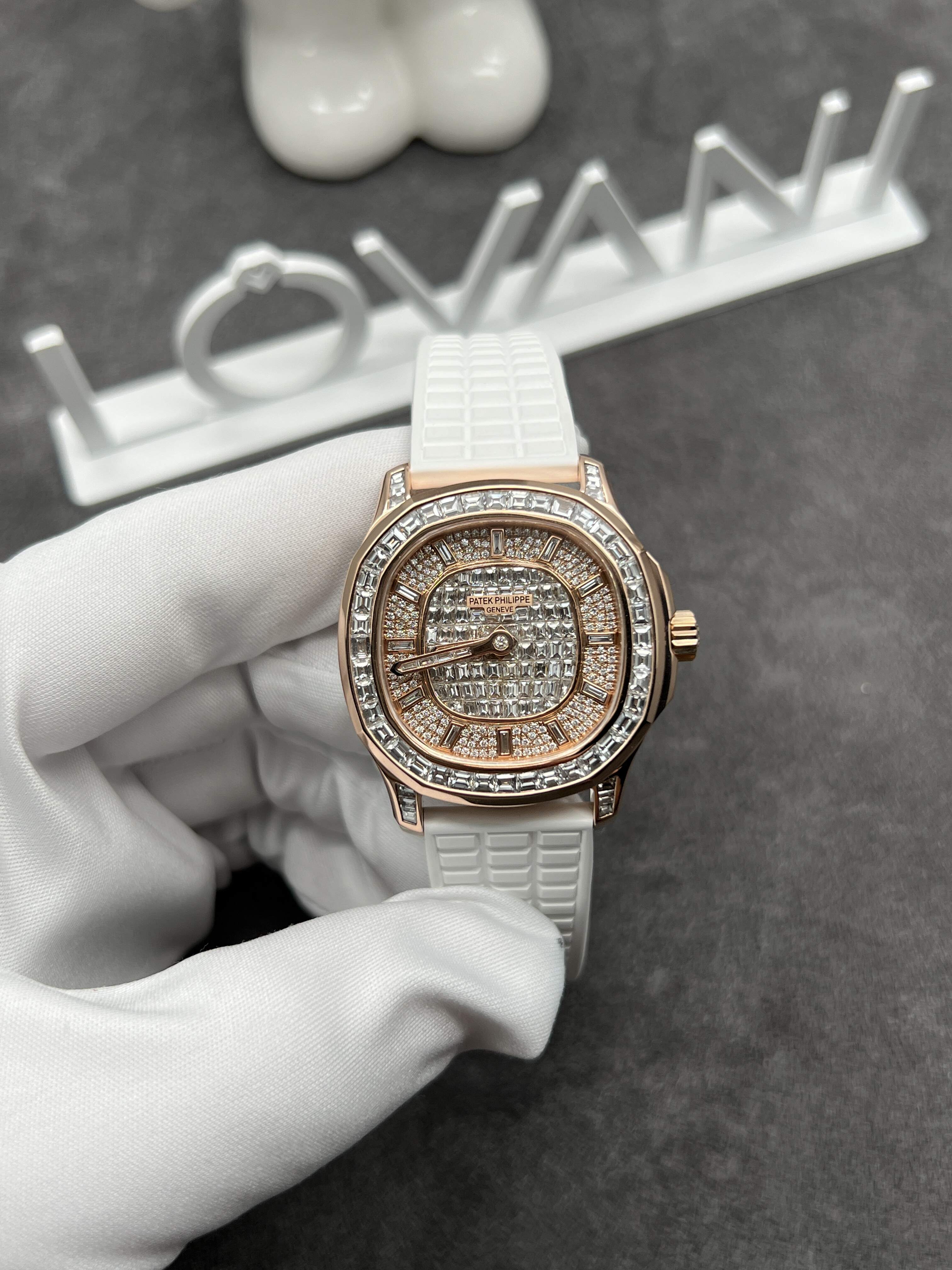 What is the difference between a factory-set diamond watch and a custom-made diamond watch?