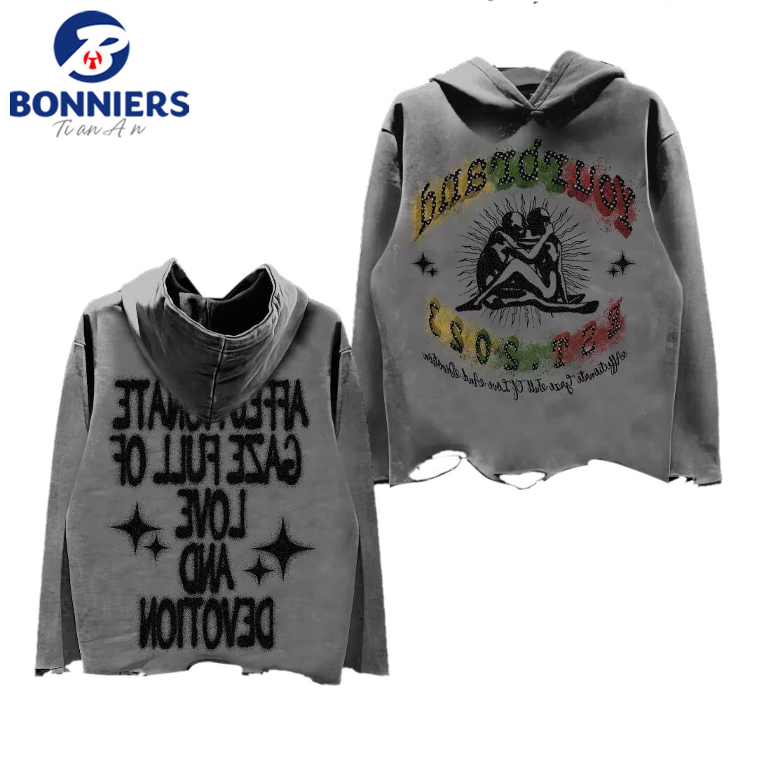 OEM men hoodies，wholesale Washed hoodie,China DTG Printing Hoodies