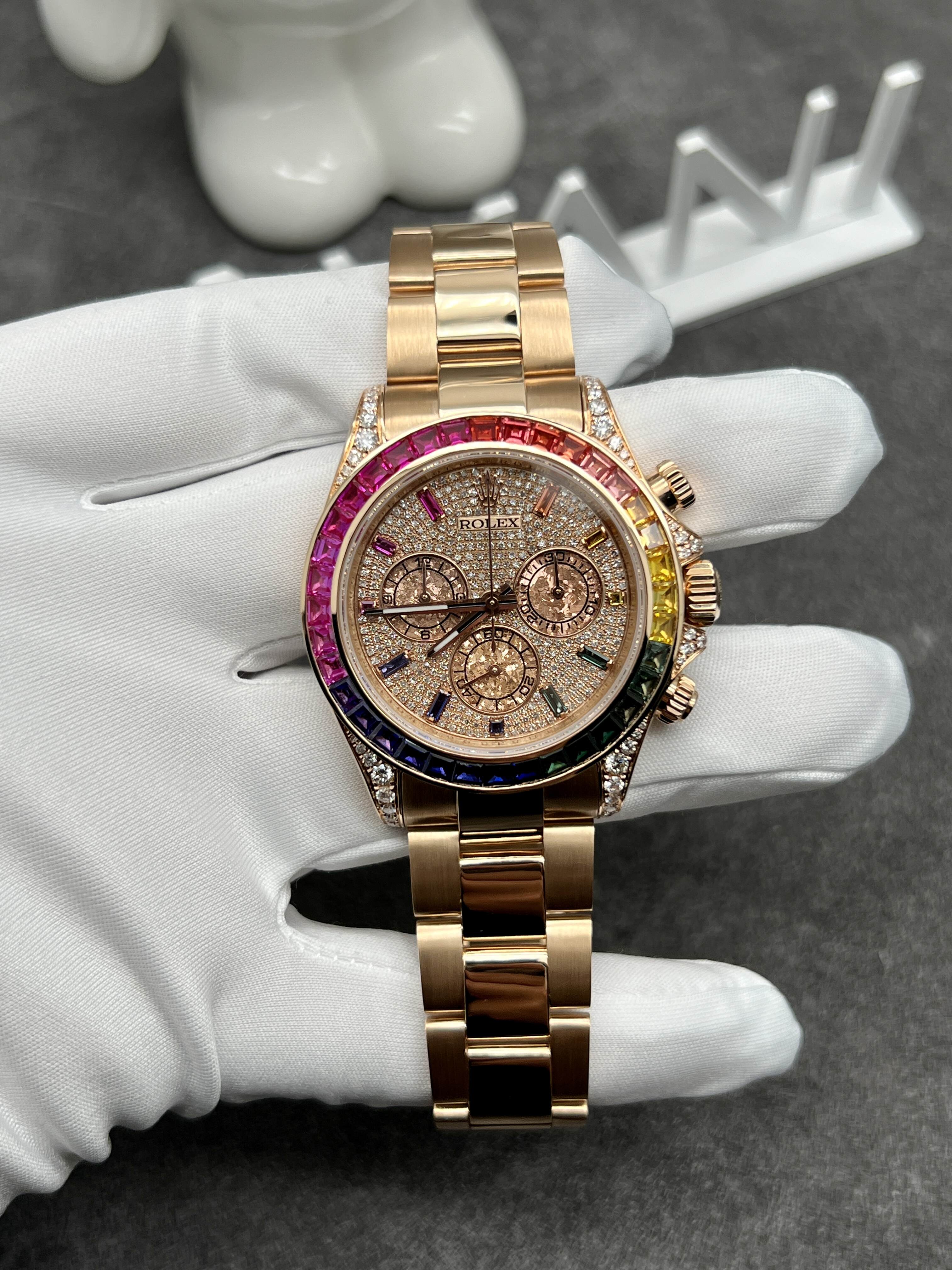 The Rolex Cosmograph Daytona Series Diamond Watch is an expression of exclusivity and represents the pinnacle of luxury