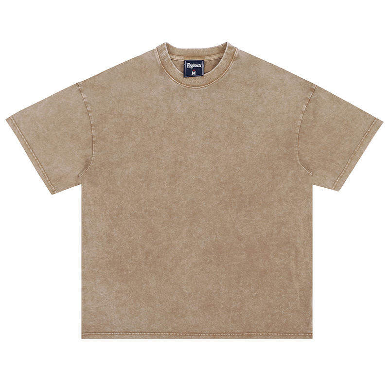 Streetwear Custom 100% Cotton Acid Wash Puff Print Embossed Graphic Vintage Oversized Men's T-shirts