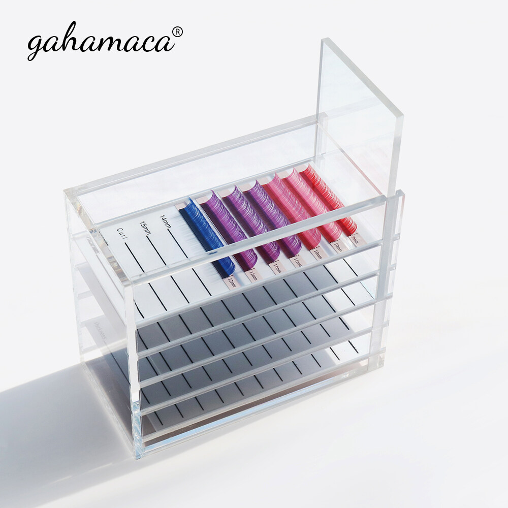 5 Layer Acrylic Pallet Eyelash Extension Storage Box For Individual Lash  Volume Display Stand Makeup Organizer Tools