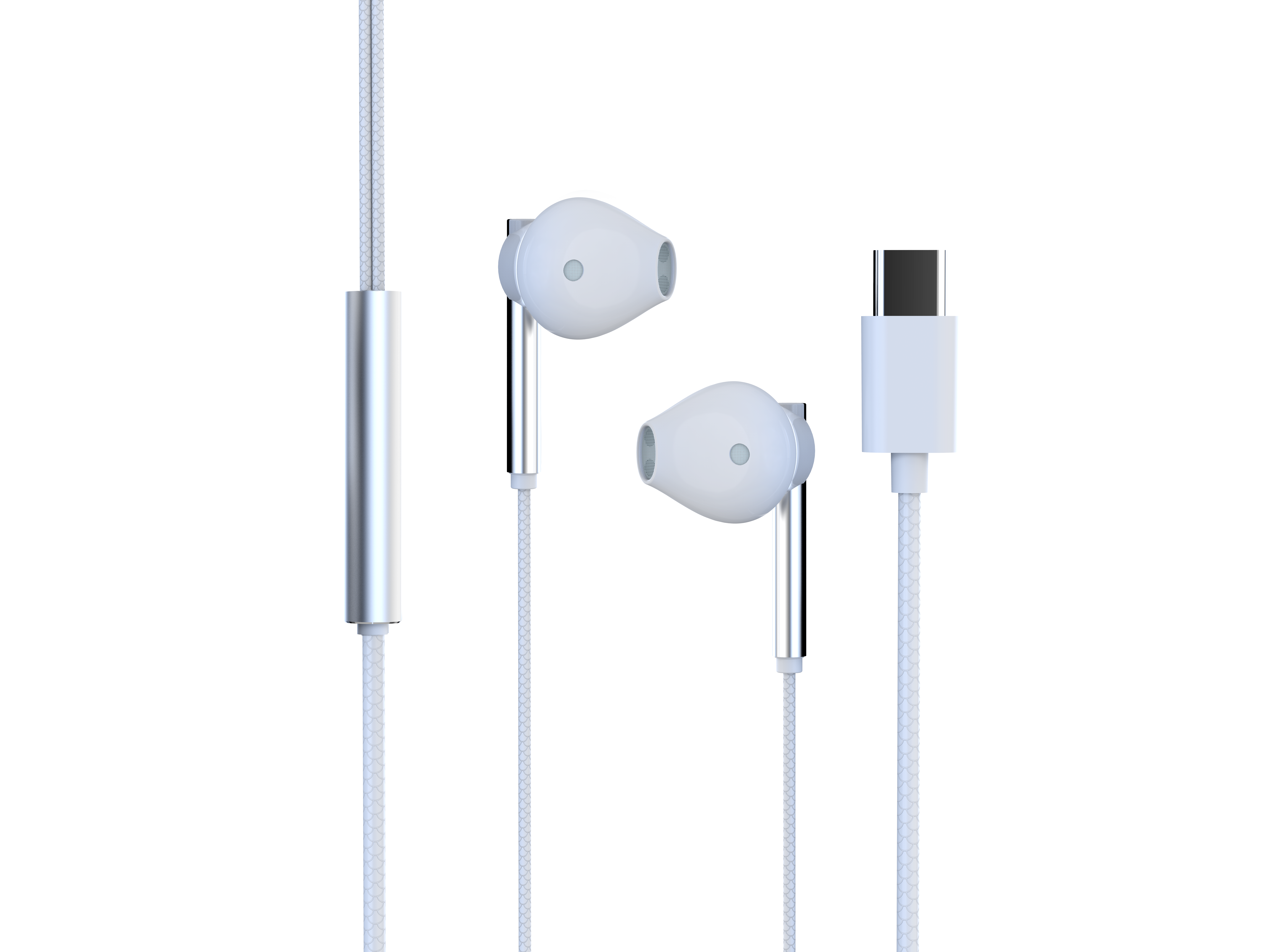 S859T Type C Bass-Boosted Earphones with Mic and Volume Control