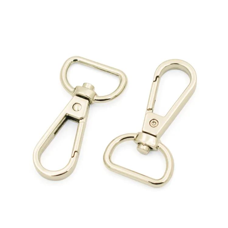 Custom metal spring d ring snap hook for handbag