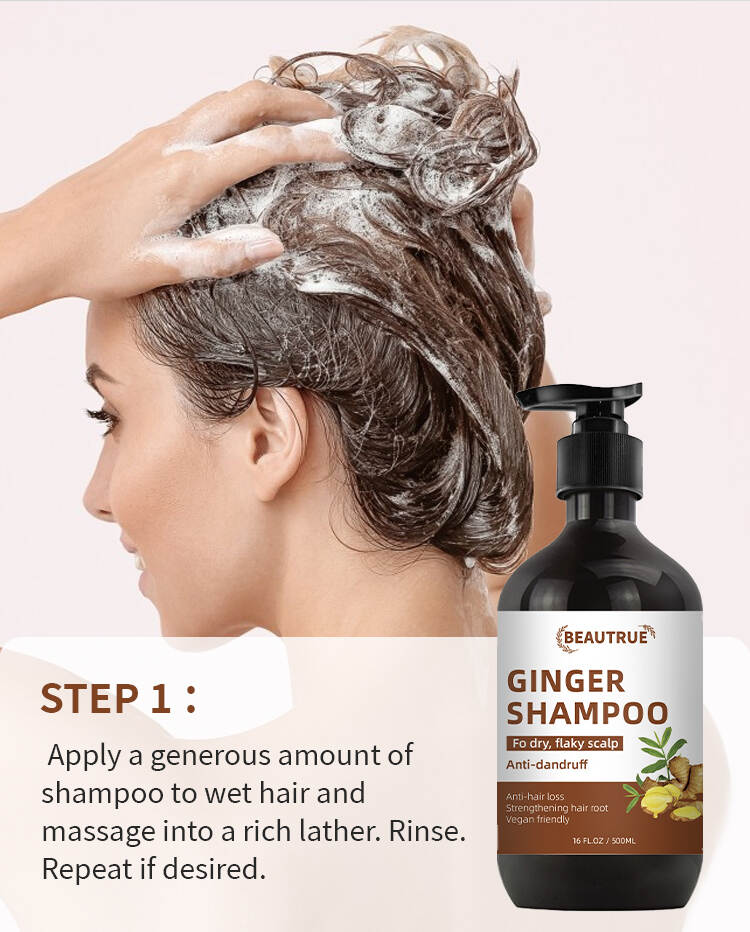 ginger shampoo; ginger hair care shampoo; ginger; shampoo; hair care; anti-dandruff;Anti-Hair Loss Shampoo;ginger for hair growth;