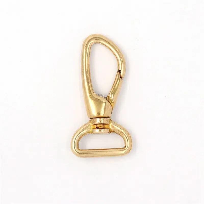 solid Brass carabiner Swivel Buckle key chain snap hook