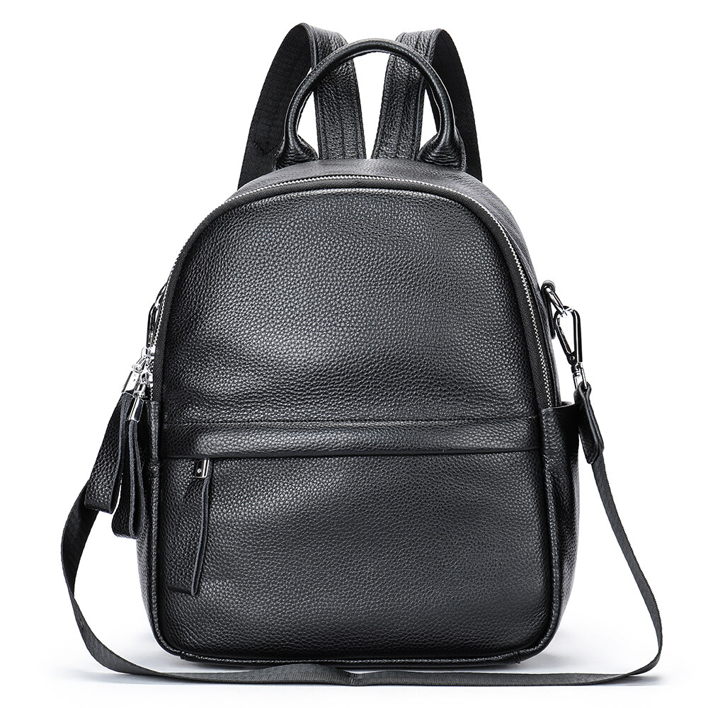 Fashion Genuine Leather Backpack Casual Ladies Daypack Schoolbag