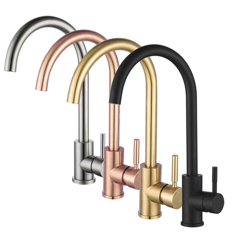 Brushed Gold Kitchen Faucet Stainless Steel 304