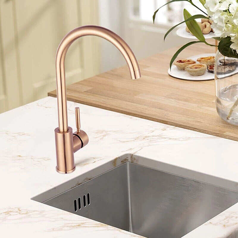 Brushed Gold Kitchen Faucet Stainless Steel 304