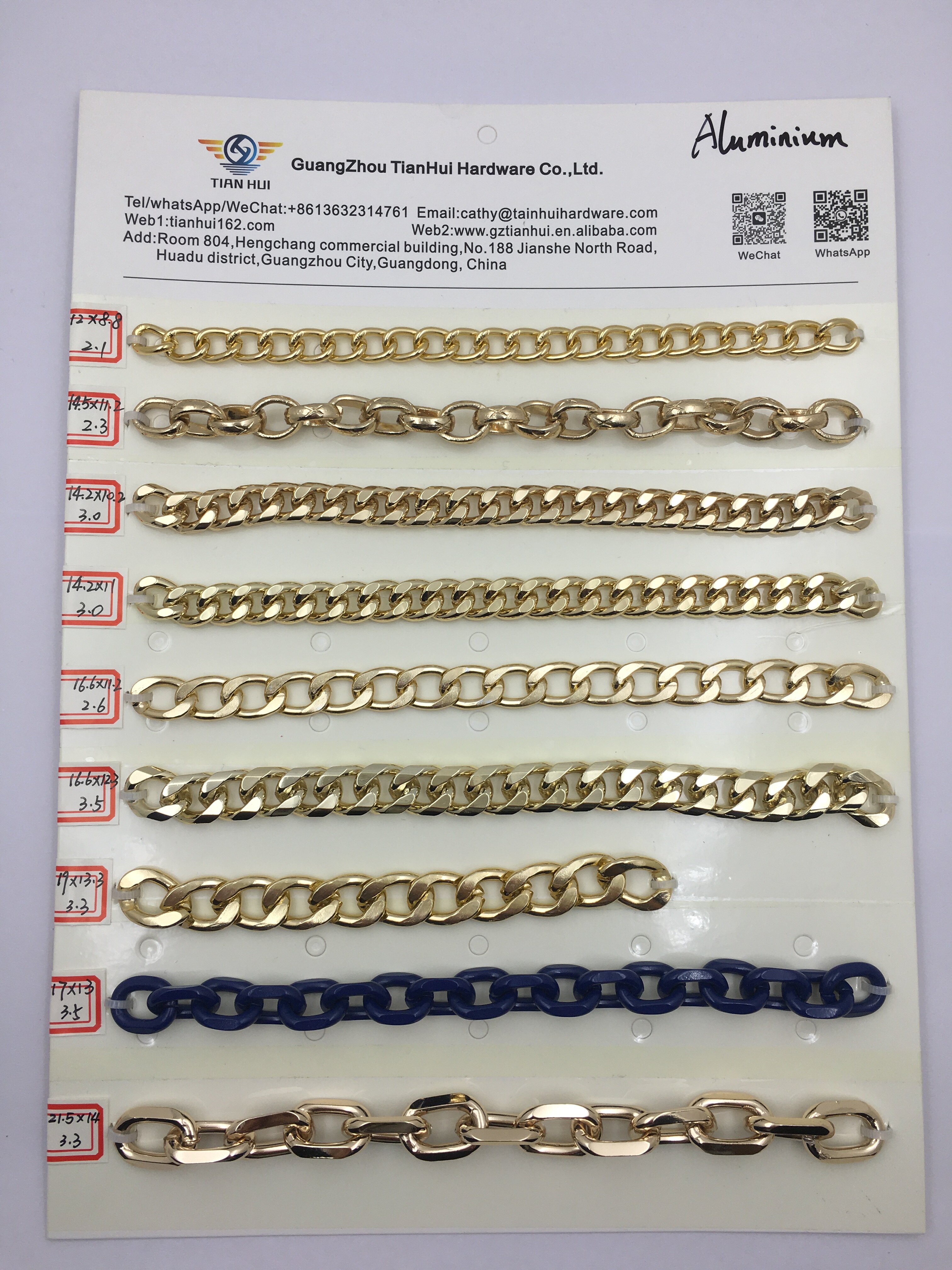 Wholesale Fashion Metal Handbag Chain Crossbody Bag Parts Accessories Hardware For Handbag Replacement Purse Chain Strap