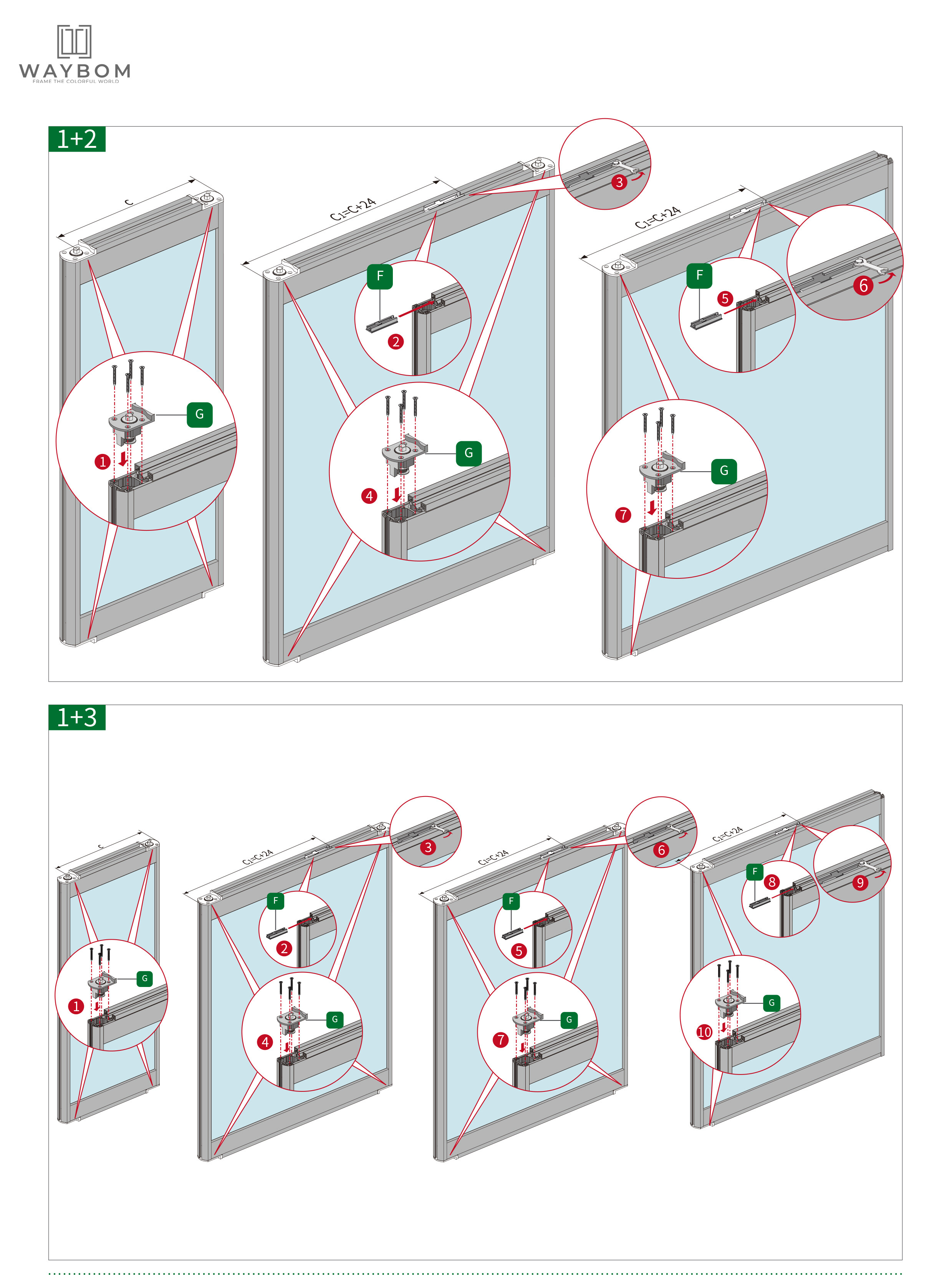 Ultra-narrow Bi-directional Free-folding Door