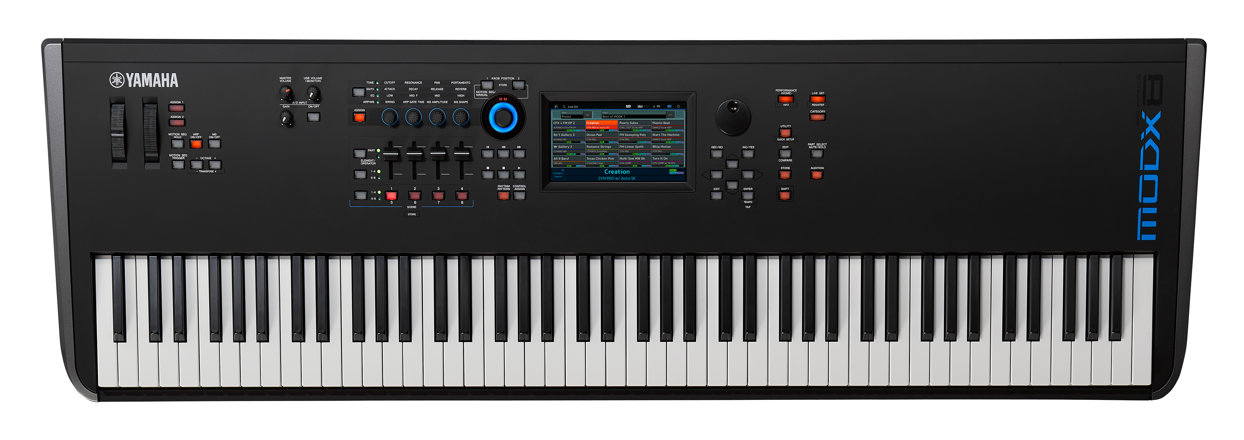 88 key synthesis engine with 192 maximum polyphonic numbers seamless voice switching keyboard