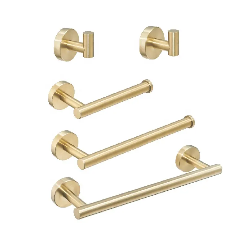 Black and Gold Bathroom Accessories Set Suit for Most Family Bathroom