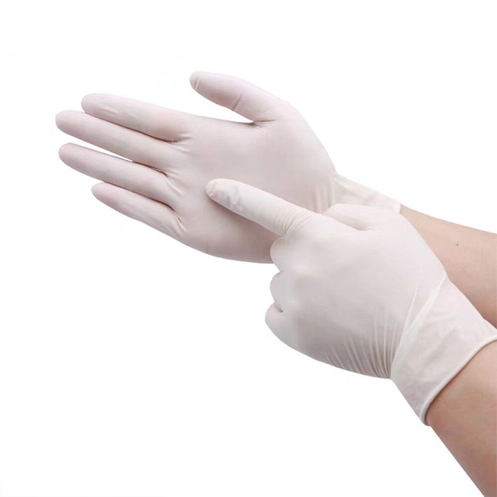 Latex examination gloves