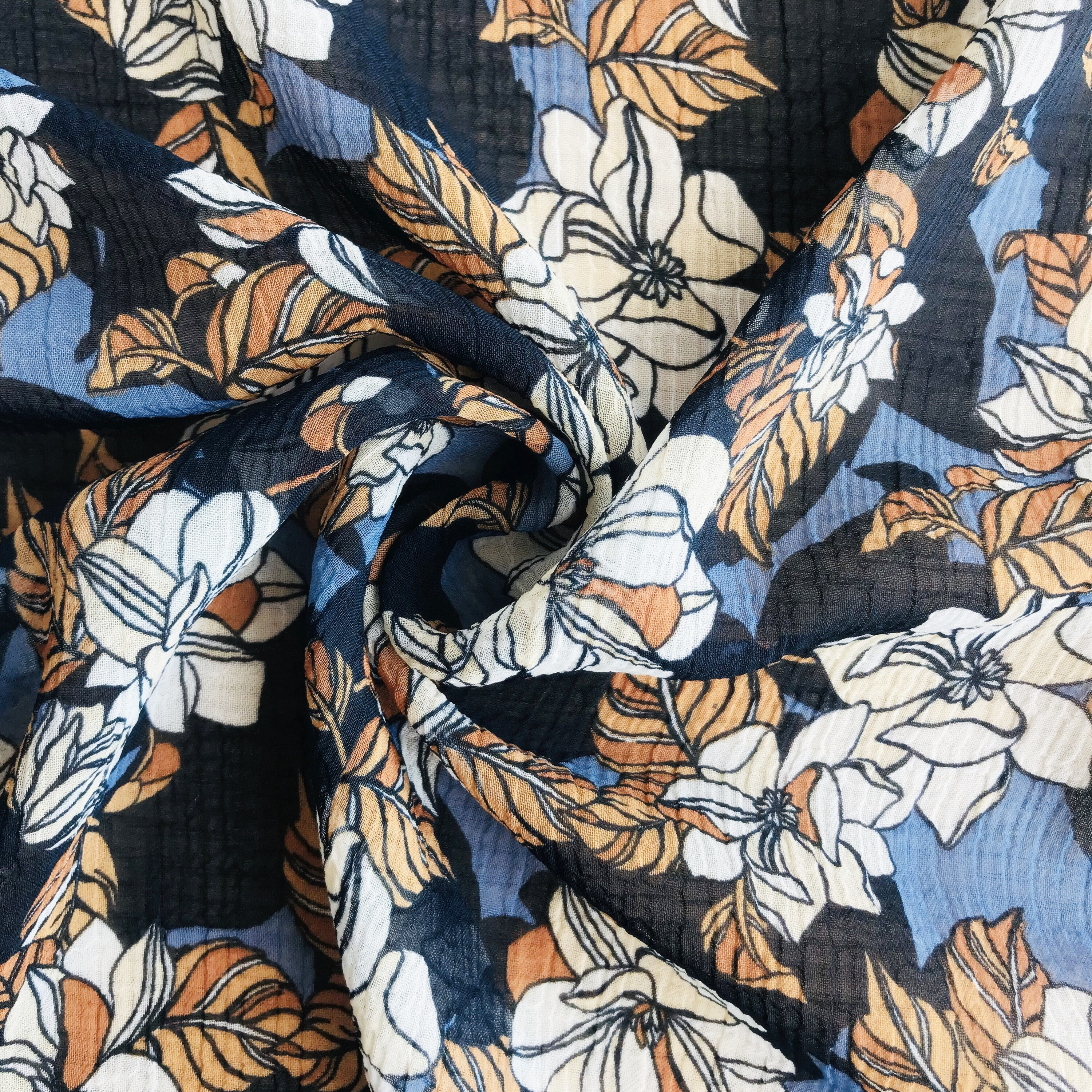 100% Polyester Printed Crepe Fabric