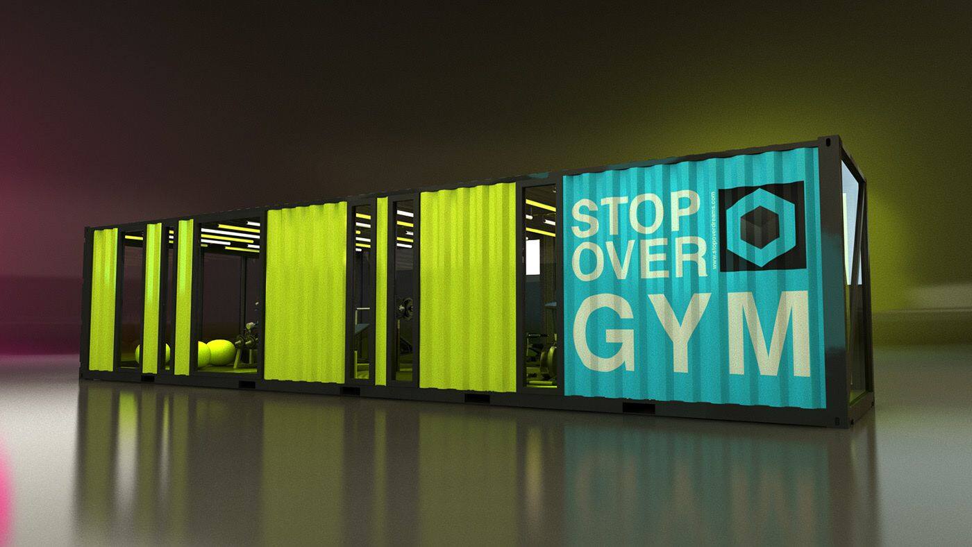 40ft Gym Container Fitness Room