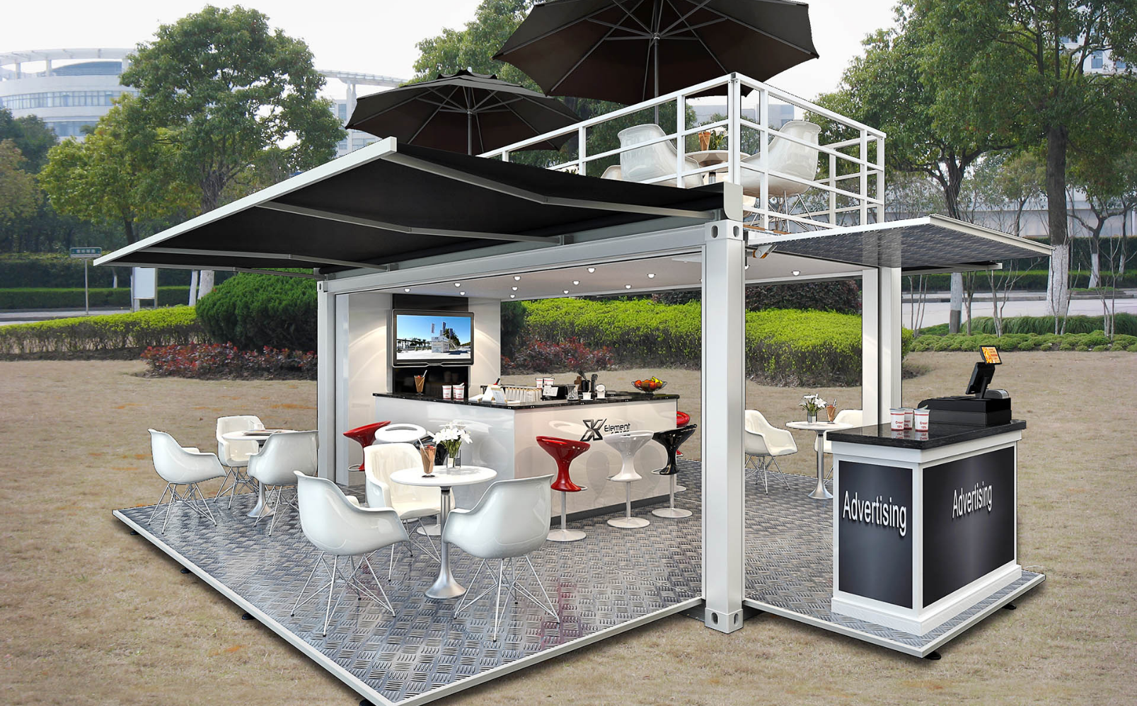 20ft Coffee Shop Expandable Container Restaurant