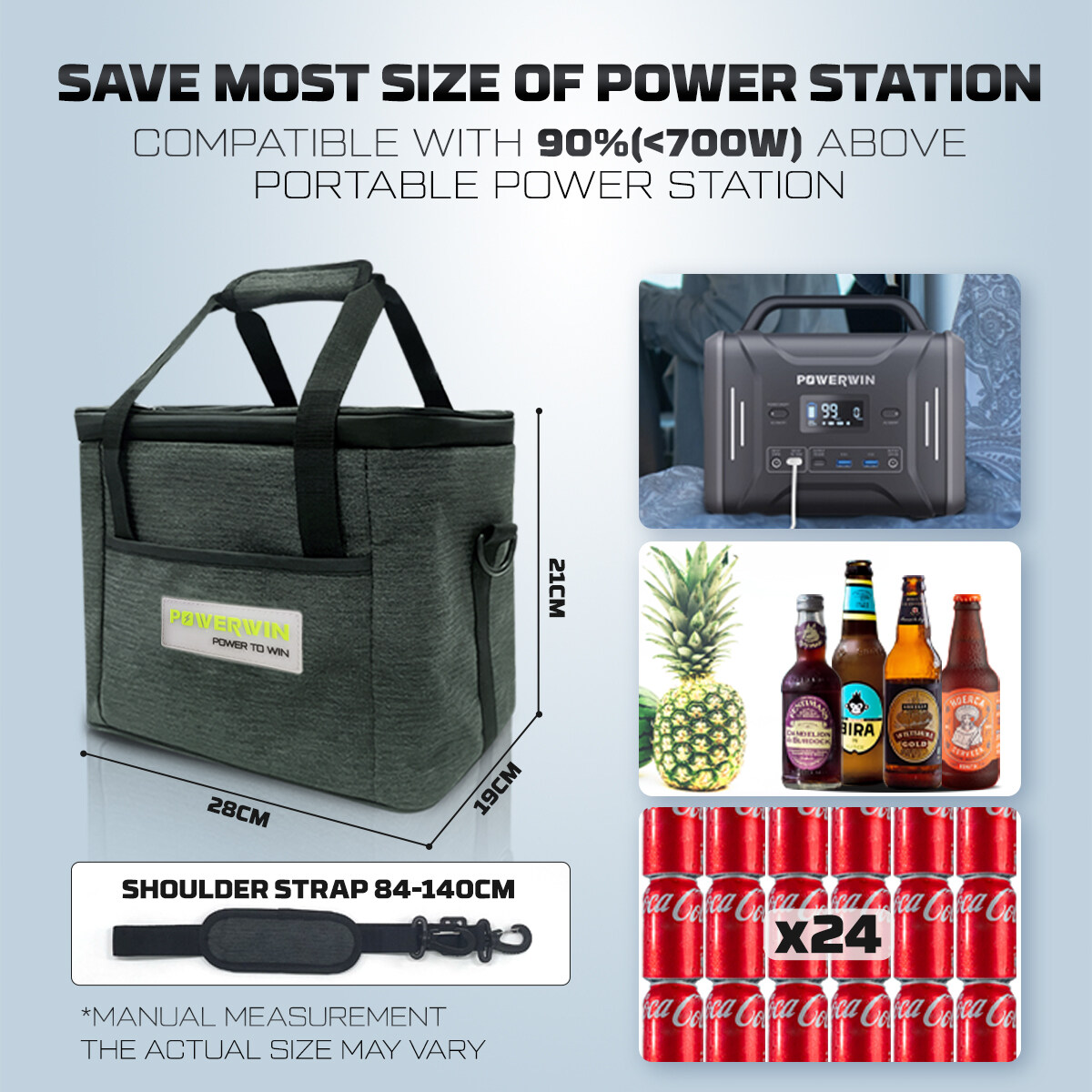 POWERWIN Carrying Case Bag, POWERWIN bag and battery