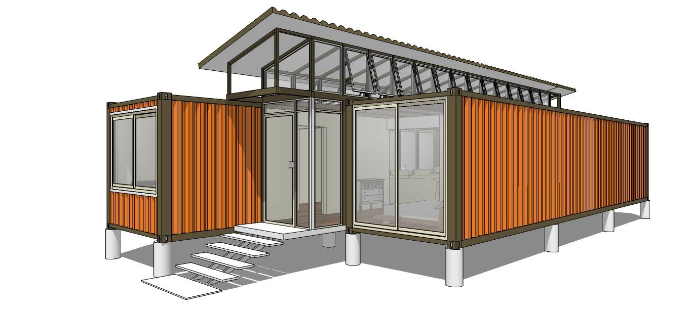 Container Residence Modern Container Living Space 2x40HC