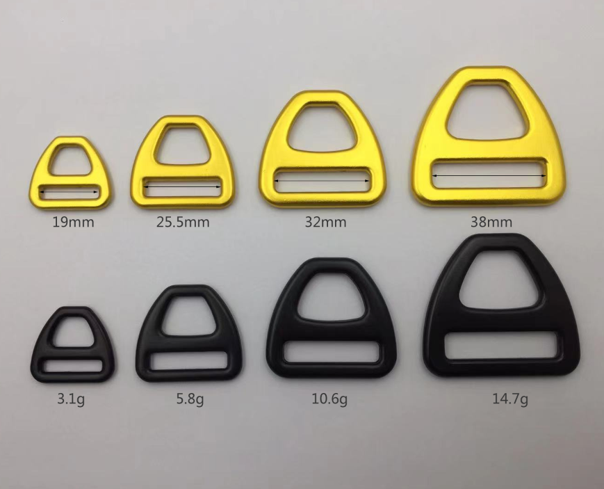 wholesale Aluminum matte white triangle metal d ring