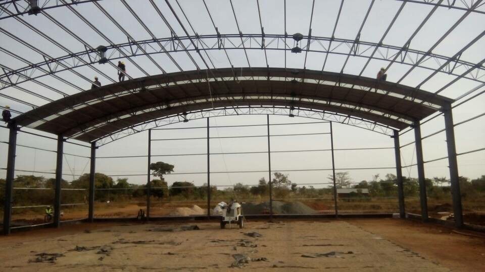 steel frame arched  company, steel frame arched  exporter, steel frame arched  china, rice warehouse tazania factory, rice warehouse tazania supplier