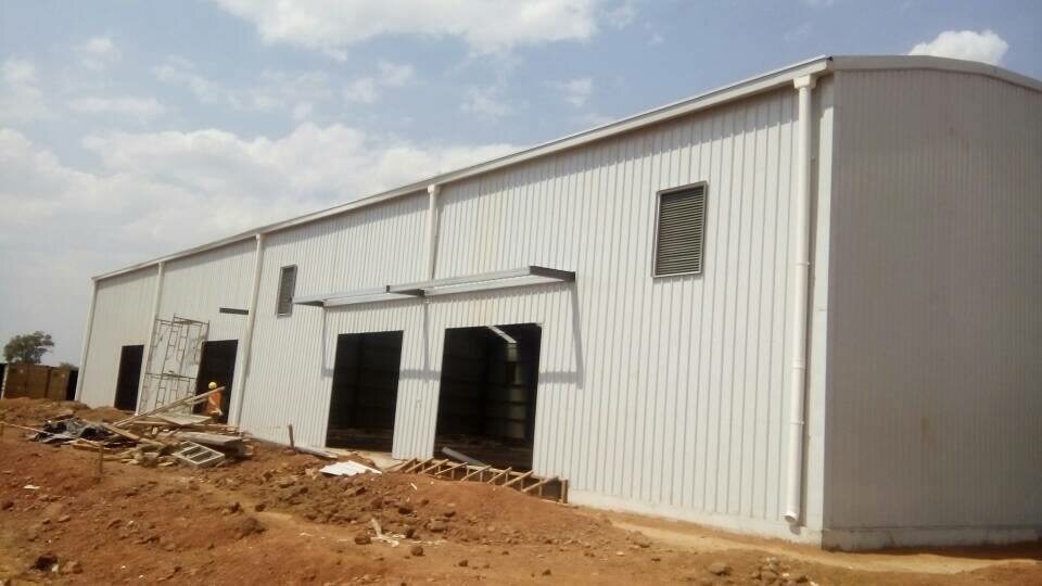 Steel Frame Arched Rice Warehouse Tazania