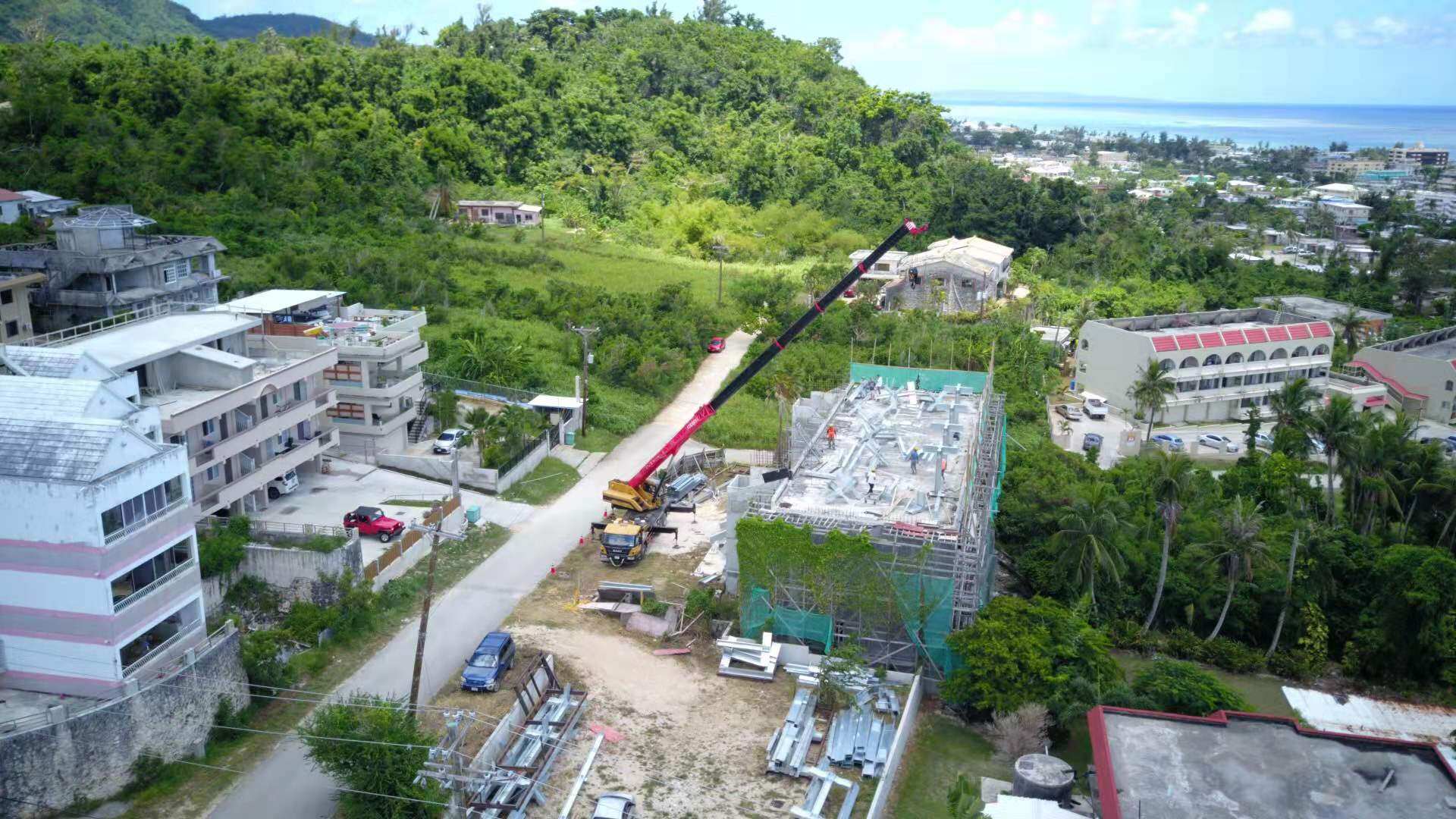 Saipan Hotel With Hot Galvanized Steel Frame Commecial Apartment