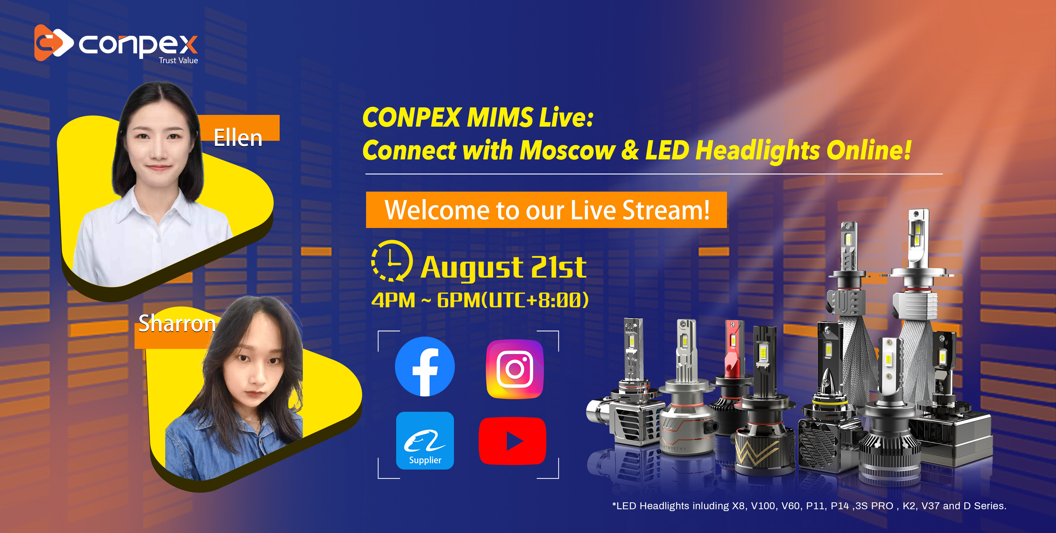 CONPEX MIMS Live: Connect with Moscow & LED Headlights Online!