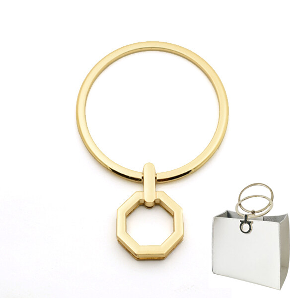 metal handle for handbag Circle octagon shaped handle