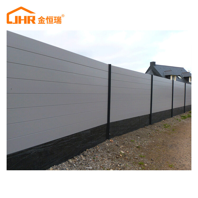JHR 2021 Popular Quick Connecting Aluminum 8-ft Tall Privacy Fence Panels for Sale pvc Fencing Artificial Fence Spear